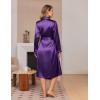 image:imageEkouaer Silk Robes for Women Shawl Collar Satin Bathrobe Long Bride Wedding Party Robe Lightweight Sexy Sleepwear SXXLDeep Purple