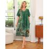 image:imageEkouaer Womens House Dress with PocketsFloral Green