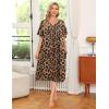 image:imageEkouaer Womens House Dress with PocketsLeopard Print