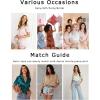 image:imageEkouaer Womens Silk Satin Pajamas Set Short Sleeve Sleepwear Button Down Loungewear 2 Piece Pjs Shorts Set S5X Plus SizePink Bow Hydrangea
