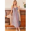 image:imageEkouaer Womens Sleeveless Nightgown Full Slip Nightshirt Print Nightwear Full Length Loungewear Soft NightdressColor Vertical Stripes
