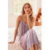 image:imageEkouaer Womens Sleeveless Nightgown Full Slip Nightshirt Print Nightwear Full Length Loungewear Soft NightdressColor Vertical Stripes