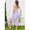 image:imageEkouaer Womens Sleeveless Nightgown Full Slip Nightshirt Print Nightwear Full Length Loungewear Soft NightdressPurple Dots