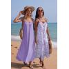 image:imageEkouaer Womens Sleeveless Nightgown Full Slip Nightshirt Print Nightwear Full Length Loungewear Soft NightdressPurple Dots