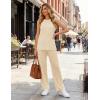 image:imageEkouaer Womens Two Piece Sets Summer Sleeveless Lounge Sets Matching Pants Airport Travel OutfitsBeige
