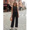 image:imageEkouaer Womens Two Piece Sets Summer Sleeveless Lounge Sets Matching Pants Airport Travel OutfitsBlack