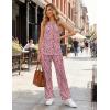 image:imageEkouaer Womens Two Piece Sets Summer Sleeveless Lounge Sets Matching Pants Airport Travel OutfitsPink Leopard