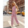 image:imageEkouaer Womens Two Piece Sets Summer Sleeveless Lounge Sets Matching Pants Airport Travel OutfitsPink Leopard