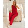 image:imageEkouaer Womens Two Piece Sets Summer Sleeveless Lounge Sets Matching Pants Airport Travel OutfitsRed