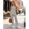 image:imageEkouaer Womens Two Piece Sets Summer Sleeveless Lounge Sets Matching Pants Airport Travel OutfitsWhite Leopard