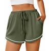 image:imageEkouaer Pajama Shorts for Women 2026 Soft Sleep Shorts Casual Lounge Bottoms Comfy Pj Bottoms with PocketsArmy Green