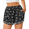 image:imageEkouaer Pajama Shorts for Women 2026 Soft Sleep Shorts Casual Lounge Bottoms Comfy Pj Bottoms with PocketsBlack Moon