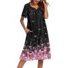 image:imageEkouaer Womens House Dress with PocketsCherry Blossoms