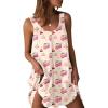 image:imageEkouaer Womens Sleeveless V Neck Satin NightgownTeddy