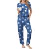 White Floral Blue Leopard