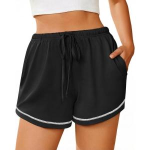 image:imageEkouaer Pajama Shorts for Women 2026 Soft Sleep Shorts Casual Lounge Bottoms Comfy Pj Bottoms with PocketsBlack