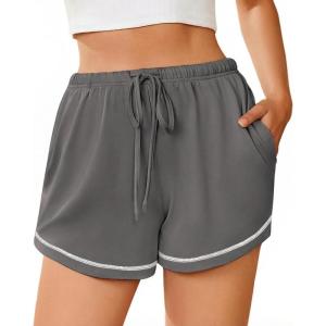 image:imageEkouaer Pajama Shorts for Women 2026 Soft Sleep Shorts Casual Lounge Bottoms Comfy Pj Bottoms with PocketsDark Grey