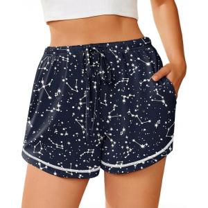 image:imageEkouaer Pajama Shorts for Women 2026 Soft Sleep Shorts Casual Lounge Bottoms Comfy Pj Bottoms with PocketsNavy Star