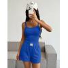 image:imageEkouaer Lounge Sets for Women 2 Piece Sleeveless Pajamas Sets Knit Casual Summer Cami Tank Tops and ShortsBlue