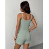 image:imageEkouaer Lounge Sets for Women 2 Piece Sleeveless Pajamas Sets Knit Casual Summer Cami Tank Tops and ShortsIce Green
