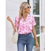 image:imageEkouaer Womens Silk Satin Pajama Sets 2 Piece Button Down Silk Pjs Shorts Sets Cute Print Short Sleeve Sleepwear S4XLBow Print
