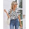 image:imageEkouaer Womens Silk Satin Pajama Sets 2 Piece Button Down Silk Pjs Shorts Sets Cute Print Short Sleeve Sleepwear S4XLCow Print