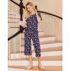 image:imageEkouaer 2 Pack Womens Pajamas Set Short Sleeve Sleepwear Capri Pants Pjs Soft Loungewear with PocketsBlue BowNavy Bloom