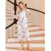 image:imageEkouaer 2 Pack Womens Pajamas Set Short Sleeve Sleepwear Capri Pants Pjs Soft Loungewear with PocketsCherryColorful Bow