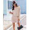 image:imageEkouaer 2 Pieces Lounge Set for Women Long Sleeve Pajamas Top and Shorts Matching Sets Outfits with PocketsChampagne