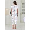 image:imageEkouaer Capri Pajamas Set Womens Ruffle Sleeve Top and Capri Pants Soft Sleepwear Loungewear with PocketsWhite Floral