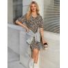 image:imageEkouaer Cotton Nightgowns for Women Short Sleeve Sleep Shirts Crew Neck Night Dress Nightshirt with Pockets S2XLLeopard Print