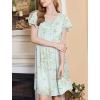 image:imageEkouaer House Dress for Women with Pockets Short Sleeve Moo Moos Plus Size Nightgowns Floral Print Mumu DressesFloral Light Green