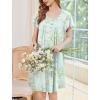image:imageEkouaer House Dress for Women with Pockets Short Sleeve Moo Moos Plus Size Nightgowns Floral Print Mumu DressesFloral Light Green