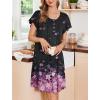 image:imageEkouaer House Dress for Women with Pockets Short Sleeve Moo Moos Plus Size Nightgowns Floral Print Mumu DressesNew Cherry Blossoms Black
