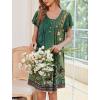 image:imageEkouaer House Dress for Women with Pockets Short Sleeve Moo Moos Plus Size Nightgowns Floral Print Mumu DressesNew Floral Green
