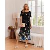 image:imageEkouaer Long Nightgowns for Women 3 Pack Night Gown Short Sleeve House Dress V Neck Lounge Dress Plus Size Sleep ShirtsBlackGreyBlack Butterfly
