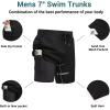 image:imageEkouaer Mens 7 Swim Trunks Swimwear Zip Pockets Beach Board Shorts Bathing Suits with Mesh LiningBlack