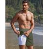 image:imageEkouaer Mens 7 Swim Trunks Swimwear Zip Pockets Beach Board Shorts Bathing Suits with Mesh LiningC Army Green
