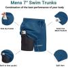 image:imageEkouaer Mens 7 Swim Trunks Swimwear Zip Pockets Beach Board Shorts Bathing Suits with Mesh LiningDark Blue