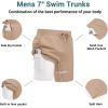 image:imageEkouaer Mens 7 Swim Trunks Swimwear Zip Pockets Beach Board Shorts Bathing Suits with Mesh LiningKhaki