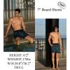 image:imageEkouaer Mens 7 Swim Trunks Swimwear Zip Pockets Beach Board Shorts Bathing Suits with Mesh LiningZ Black Blue Leaf