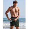 image:imageEkouaer Mens 7 Swim Trunks Swimwear Zip Pockets Beach Board Shorts Bathing Suits with Mesh LiningZ Dark Green Print