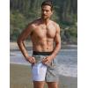 image:imageEkouaer Mens 7 Swim Trunks Swimwear Zip Pockets Beach Board Shorts Bathing Suits with Mesh LiningZ Gray Leaves