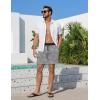 image:imageEkouaer Mens 7 Swim Trunks Swimwear Zip Pockets Beach Board Shorts Bathing Suits with Mesh LiningZ Gray Leaves