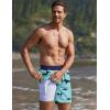 image:imageEkouaer Mens 7 Swim Trunks Swimwear Zip Pockets Beach Board Shorts Bathing Suits with Mesh LiningZ Green Shark