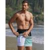 image:imageEkouaer Mens 7 Swim Trunks Swimwear Zip Pockets Beach Board Shorts Bathing Suits with Mesh LiningZ Stripes Black Green