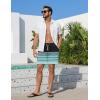 image:imageEkouaer Mens 7 Swim Trunks Swimwear Zip Pockets Beach Board Shorts Bathing Suits with Mesh LiningZ Stripes Black Green