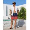 image:imageEkouaer Mens 7 Swim Trunks Swimwear Zip Pockets Beach Board Shorts Bathing Suits with Mesh LiningZ Stripes Navy Red