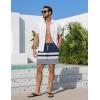 image:imageEkouaer Mens 7 Swim Trunks Swimwear Zip Pockets Beach Board Shorts Bathing Suits with Mesh LiningZ Stripes Navy White