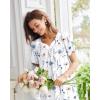 image:imageEkouaer Moo Moos for Women House Dress With Pockets Cotton Nightgowns Short Sleeve Night gowns Embroidered Mumu DressWhite Flowers